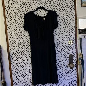 LOFT Navy Midi Dress